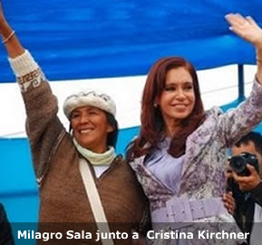 Cristina Kirchner con Milagro Sala